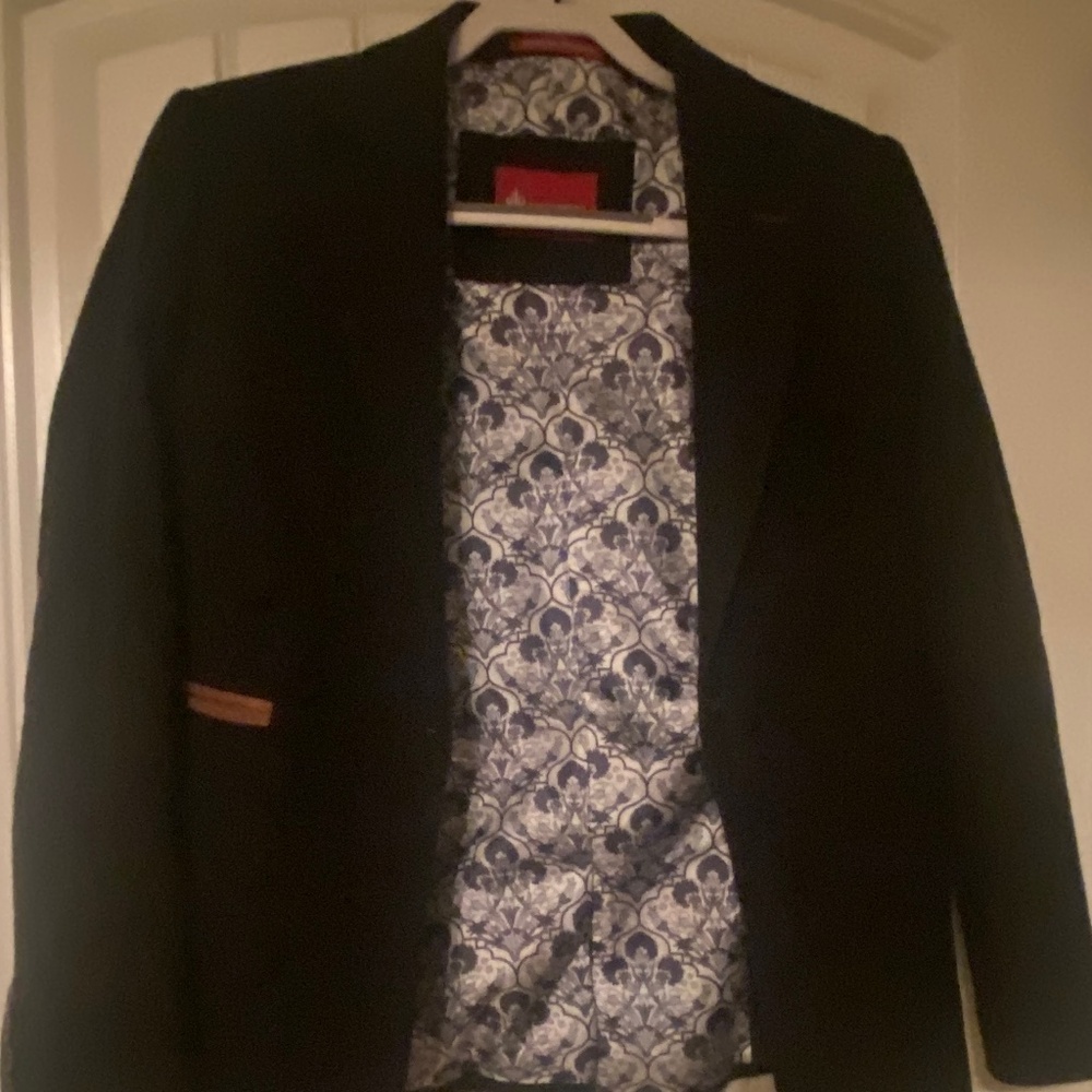 Women black blazer elbow patch size M
